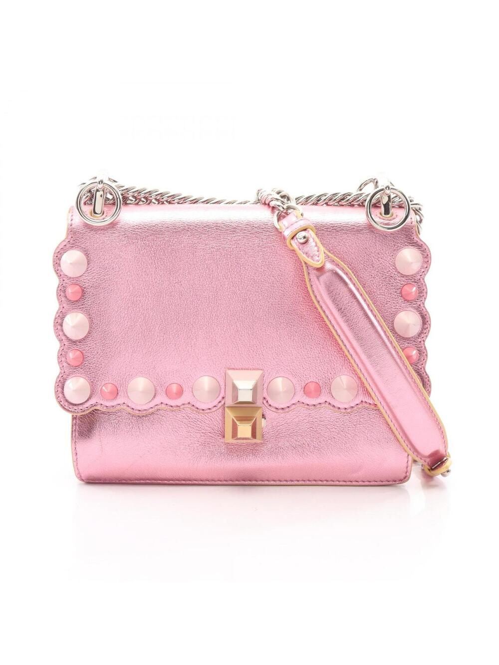Fendi Mini Kan I Metallic Chain #346549F61B